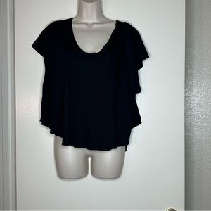 We The Free Oversized Black Thermal Top